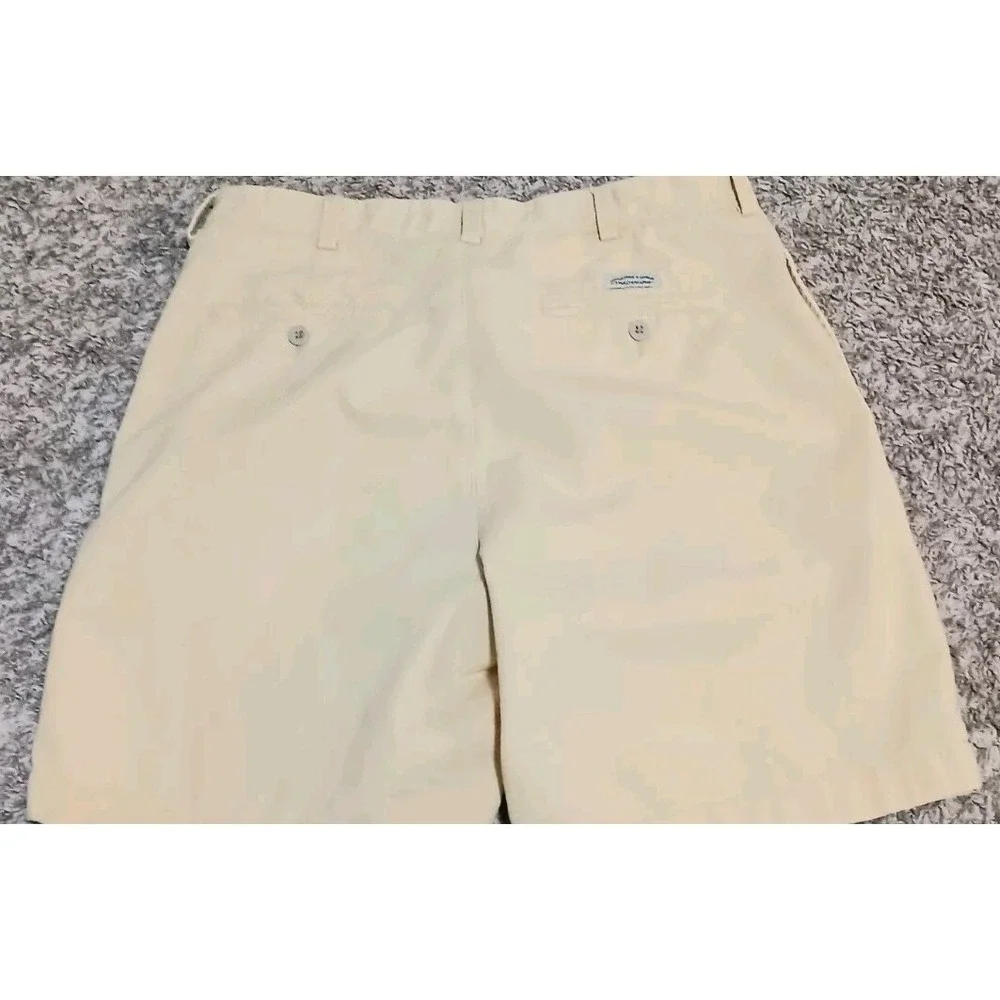 Men's Roundtree & Yorke Chino Shorts Sz 36 Color Yellow Preppy College Yacht...